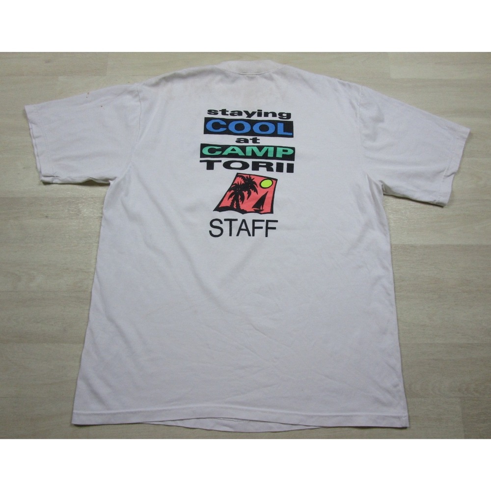 Vintage 90s Camp Torii Staff Shirt (XXL) Okinawa Japan US Army Military Falcon